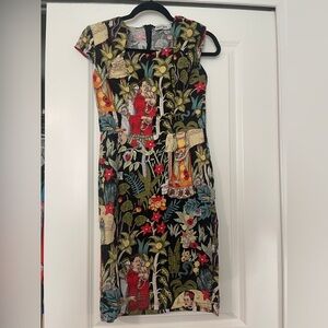 Grace Karin Tropical Print Midi Dress